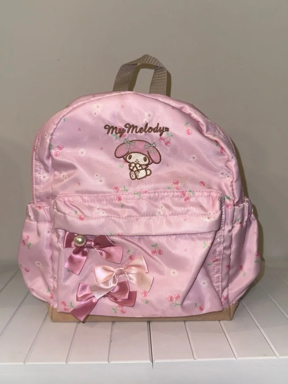 Sanrio My Melody Pink Cherry Bow Small Backpack